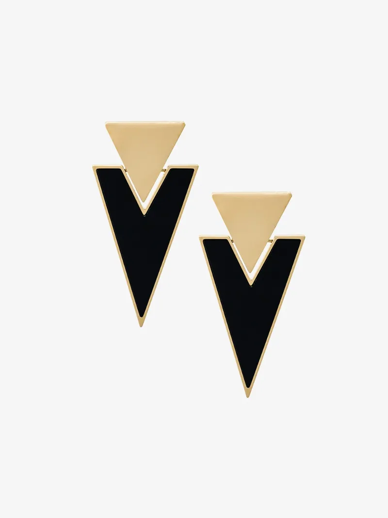 Saint Laurent triangle clip-on earrings
