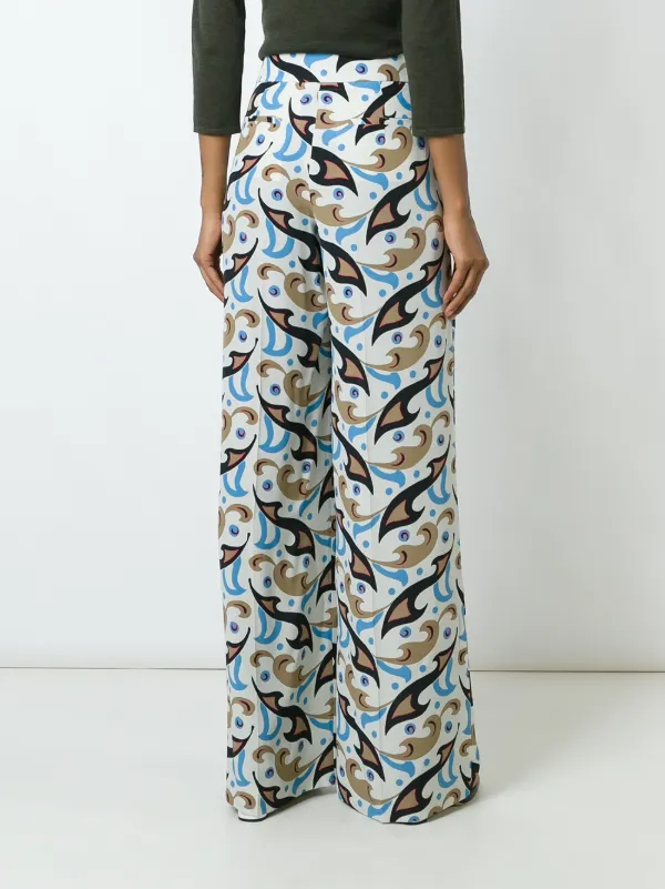 ETRO abstract-print Palazzo Pants | Neutrals | FARFETCH