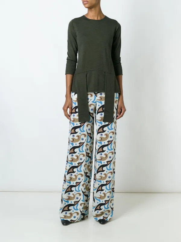 ETRO abstract-print Palazzo Pants | Neutrals | FARFETCH