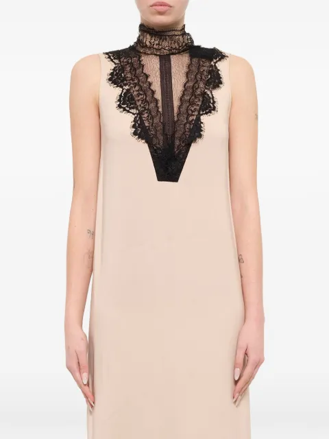 Lanvin lace effect maxi dress