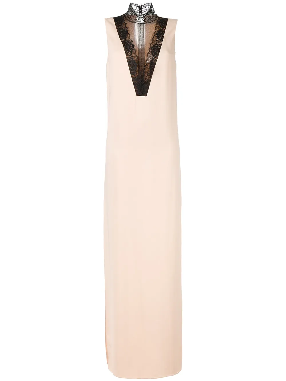 Lanvin lace effect maxi dress - Toni neutri