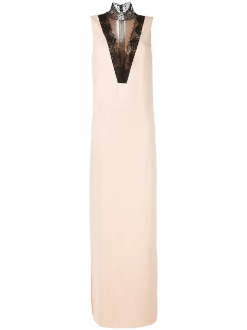 Lanvin lace effect maxi dress