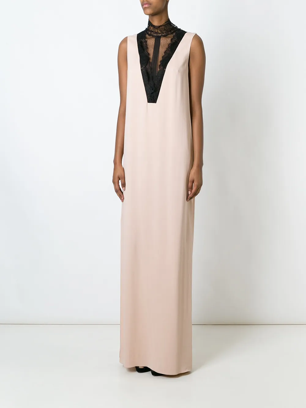  Lanvin Maxikleid Aus Seide   Nude 