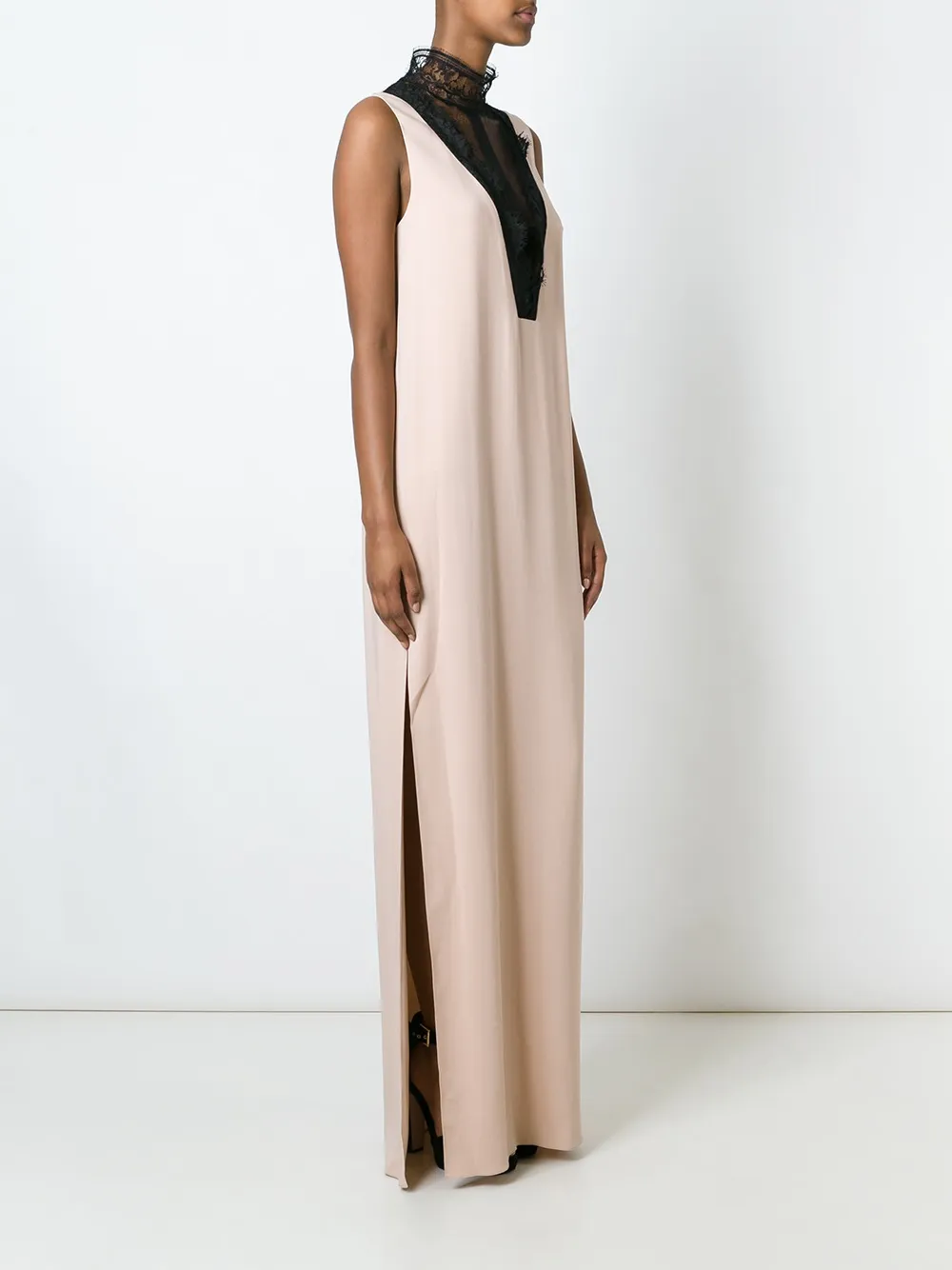  Lanvin Maxikleid Aus Seide   Nude 