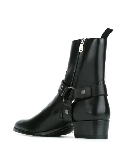 SAINT LAURENT 'Classic Wyatt' harness ankle boots,443190AQS0011587657