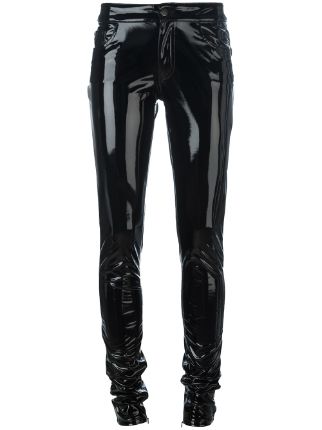 Anthony Vaccarello Vinyl Skinny Trousers - Farfetch