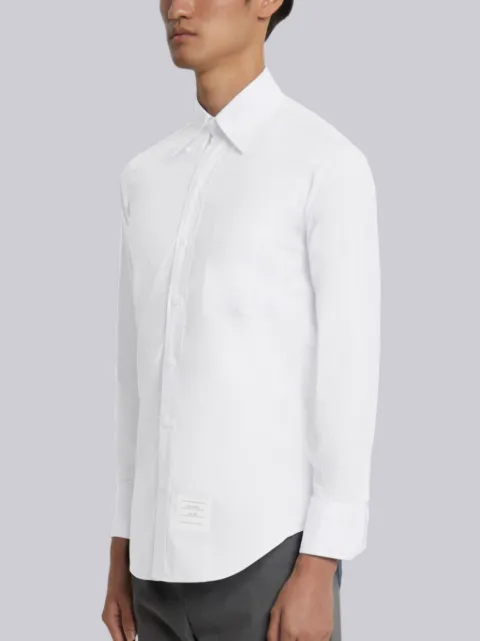 WHITE OXFORD SEAMED ELASTIC STRIPE CLASSIC SHIRT | Thom Browne ...