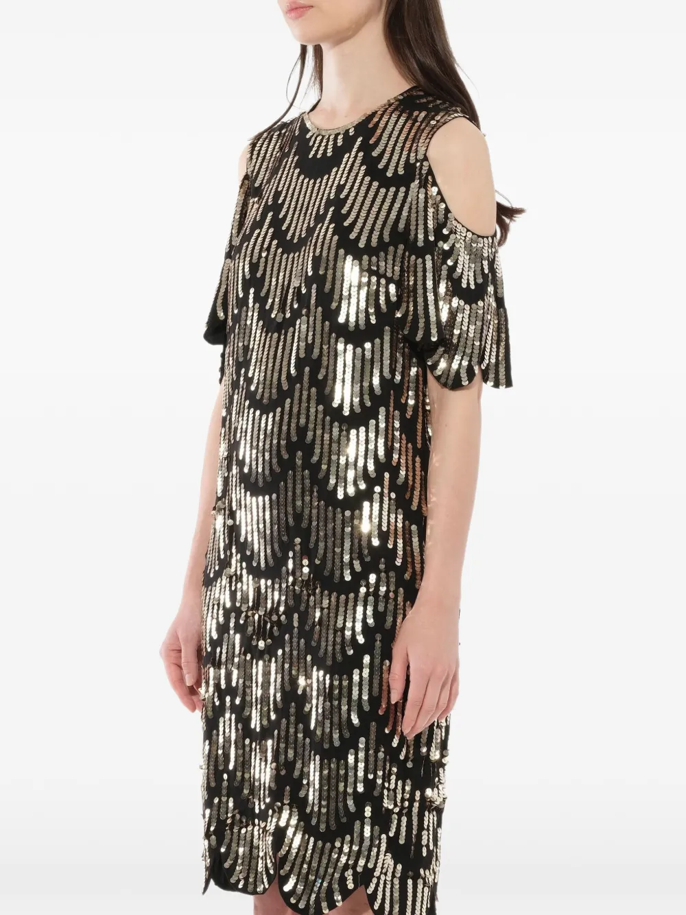 Givenchy sequin embellished cocktail dress Zwart
