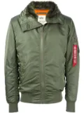 Alpha Industries furred collar parka coat - Green