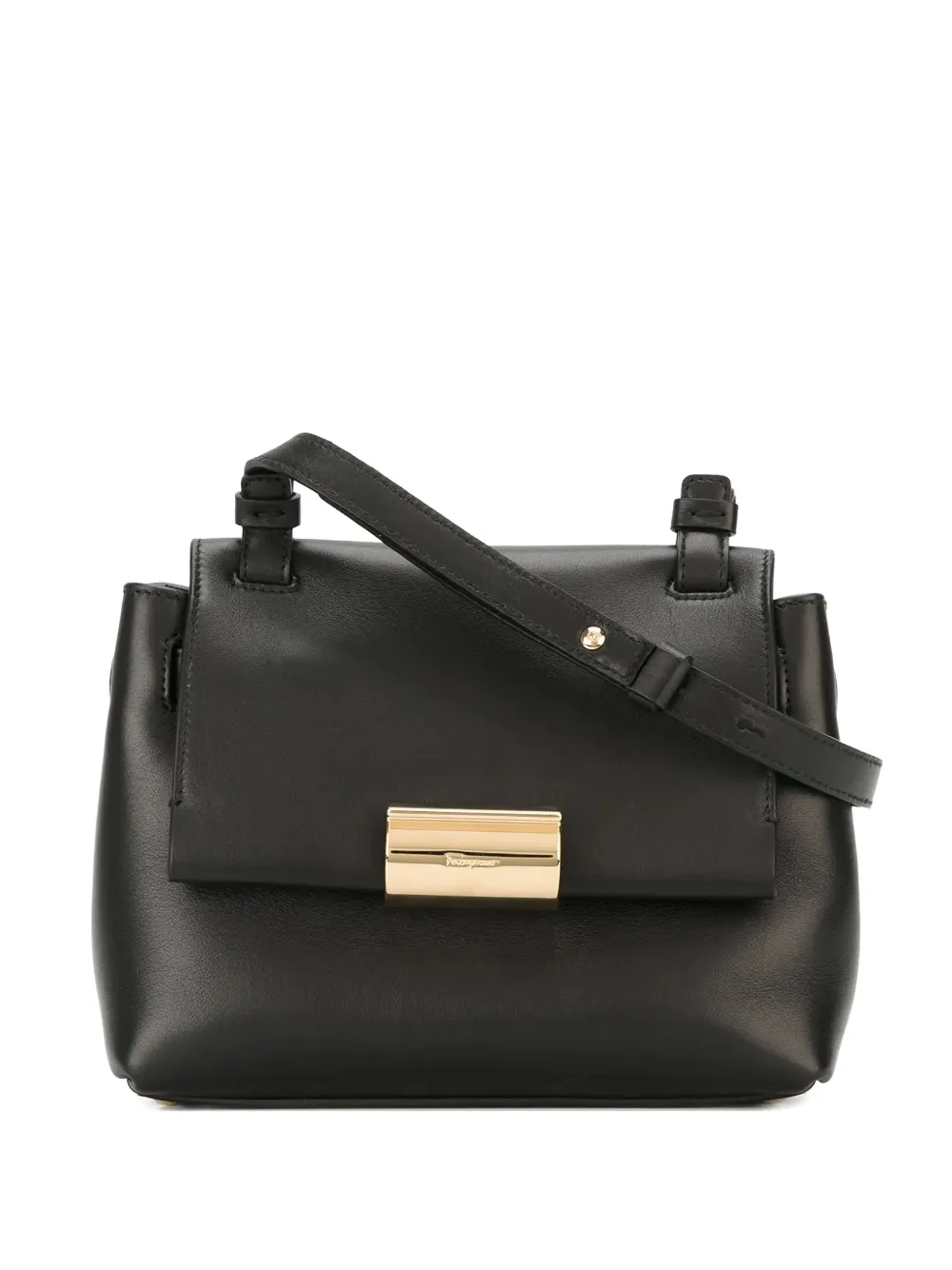 Ferragamo front flap crossbody bag Zwart