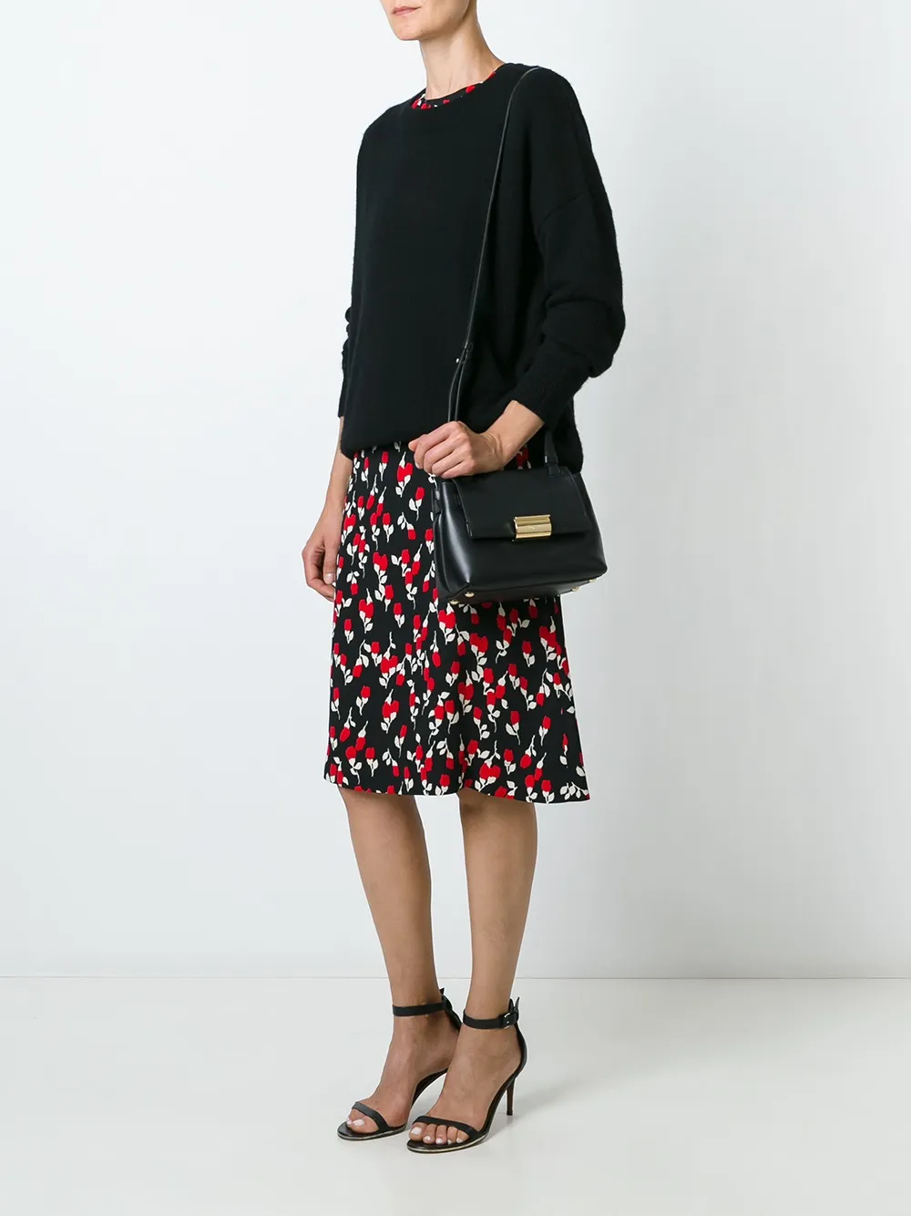 Ferragamo front flap crossbody bag Zwart