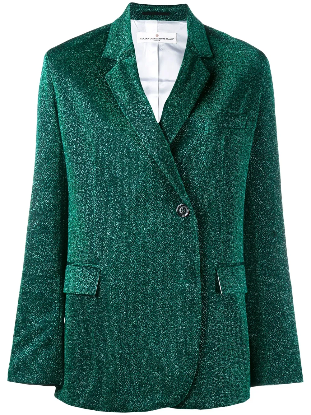 

Golden Goose blazer con efecto de glitter - Verde