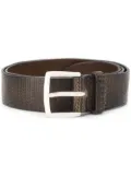 Orciani embossed circle design belt - Brown