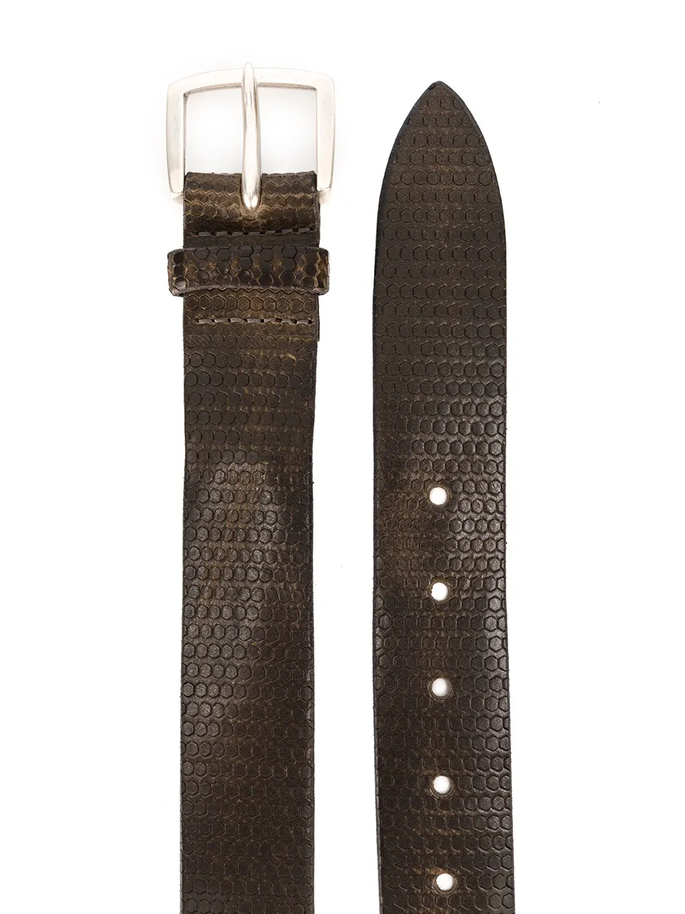 Orciani embossed circle design belt - Bruin