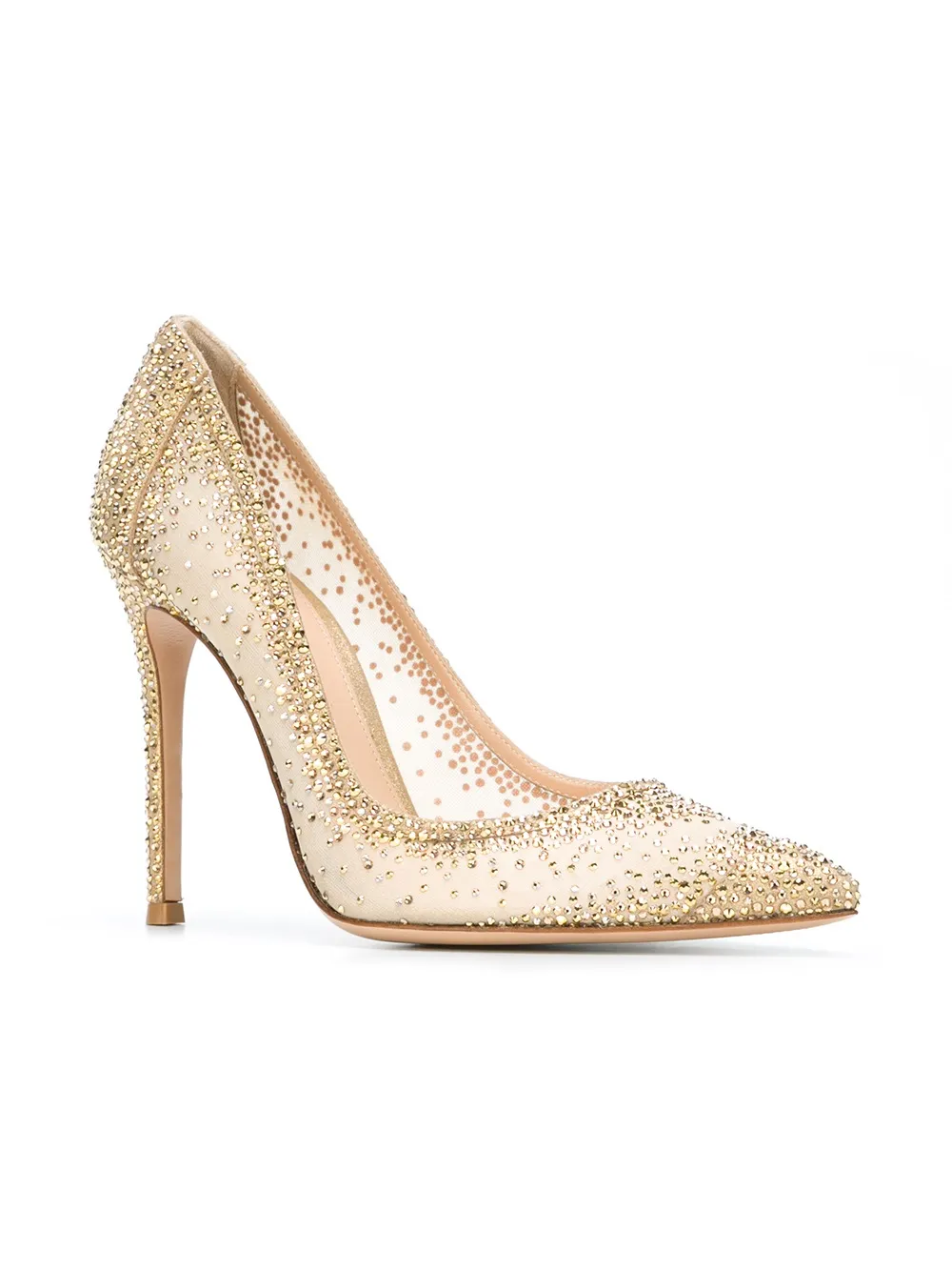 Gianvito Rossi embellished pumps Beige