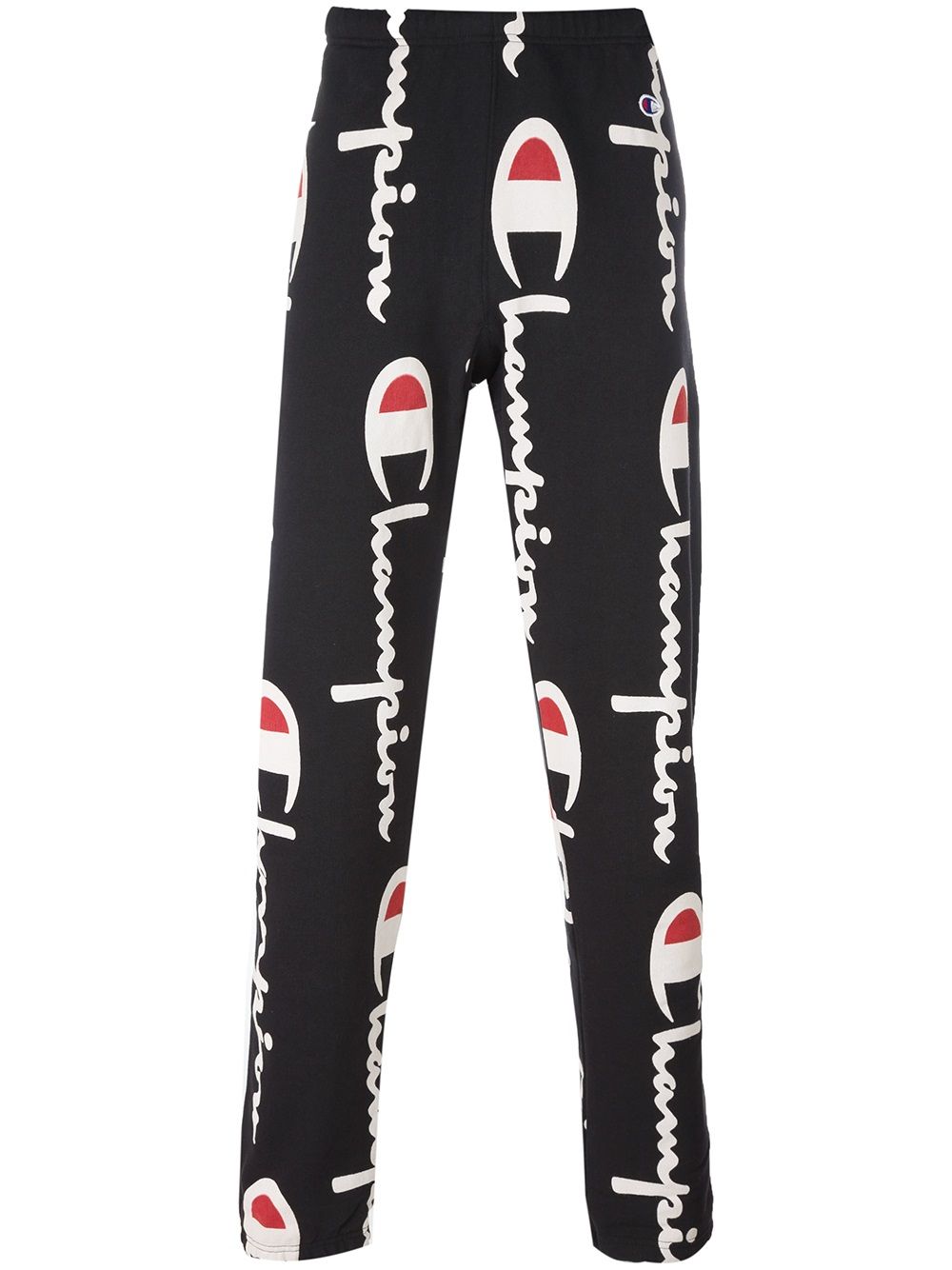 champion all over logo track pants