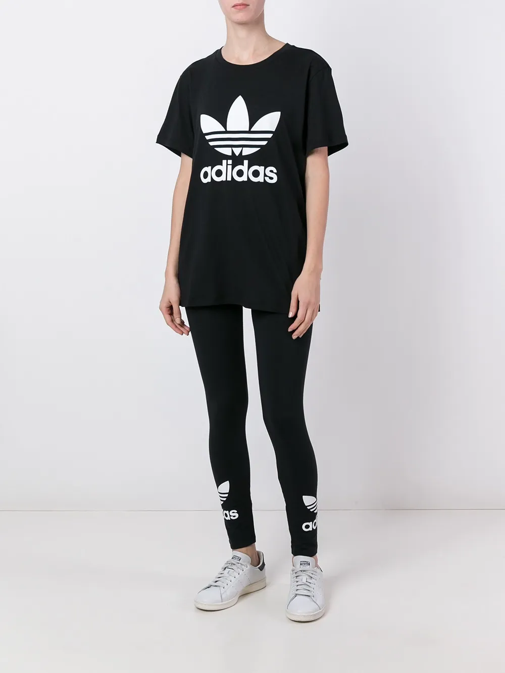 adidas 'Trefoil' T-shirt Zwart