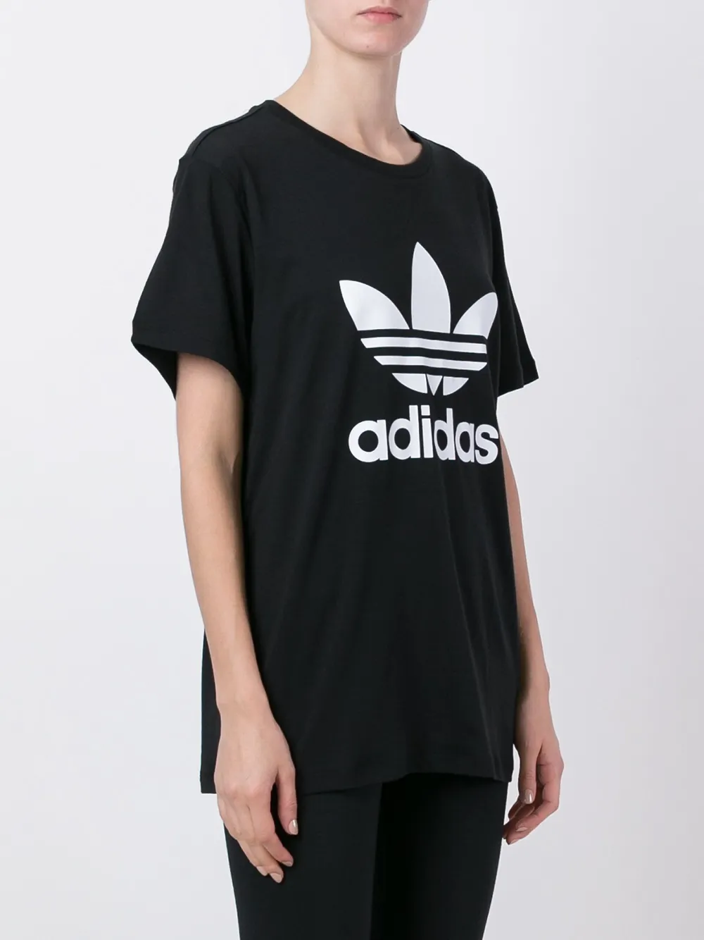 adidas 'Trefoil' T-shirt Zwart