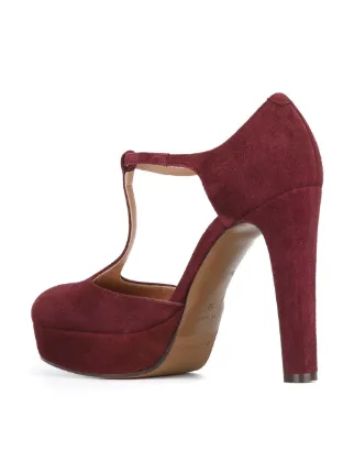t bar platform heels
