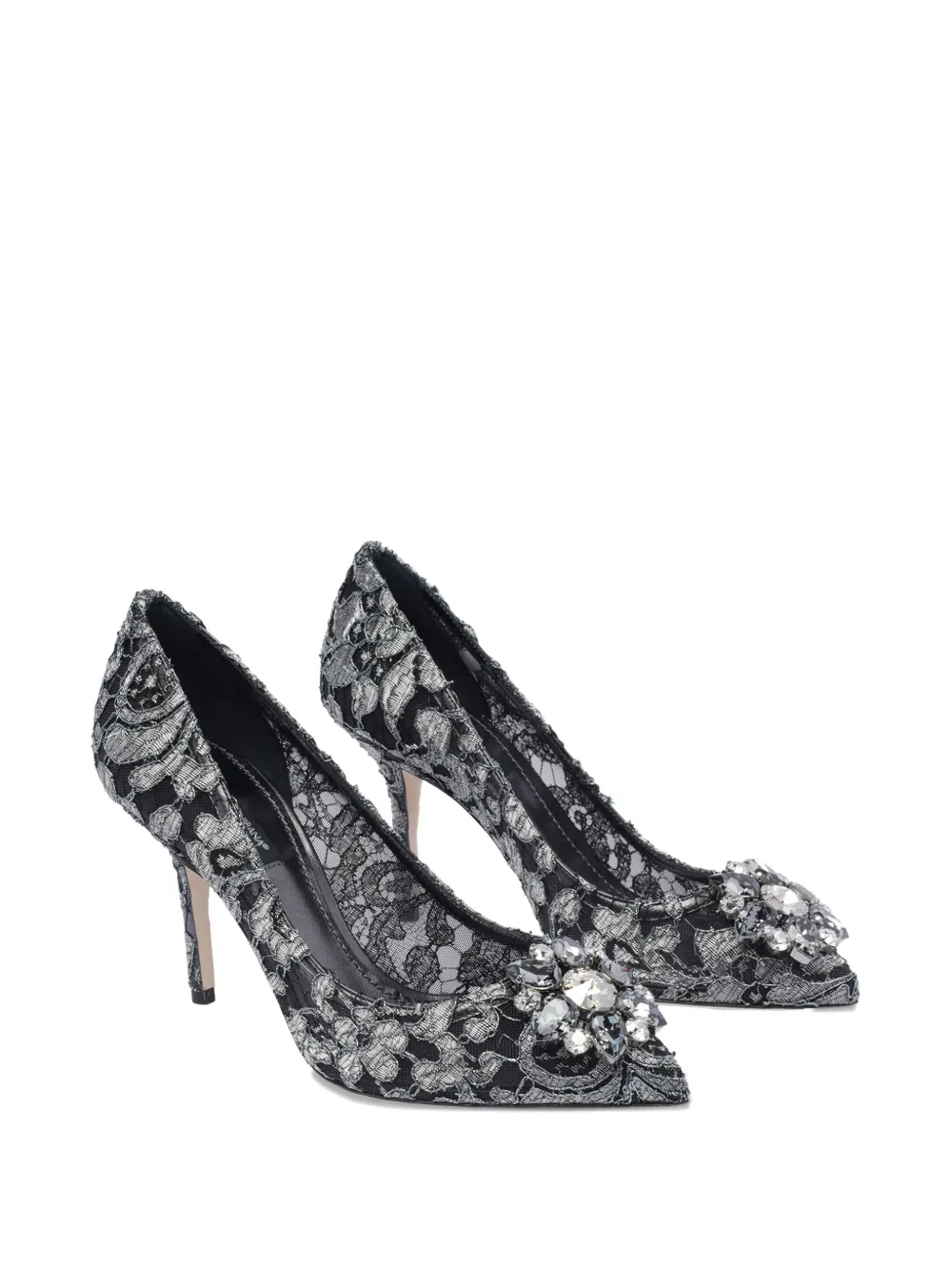 Dolce & Gabbana Rainbow Lace 90mm brooch-detail pumps | Heeled Pumps | Image 2