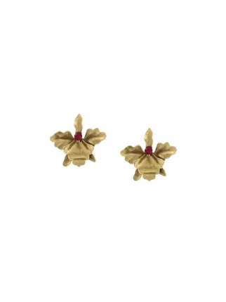 Rodarte Orchid Earrings Farfetch Rodarte Orchid Earrings