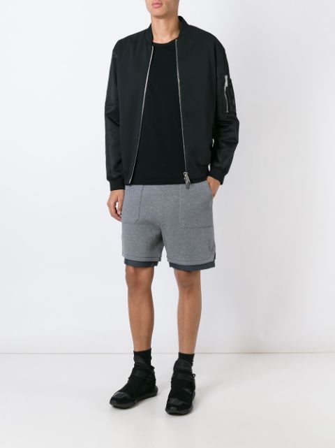 Helmut Lang contrast hem shorts