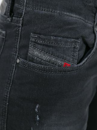 faded slim-fit jeans展示图