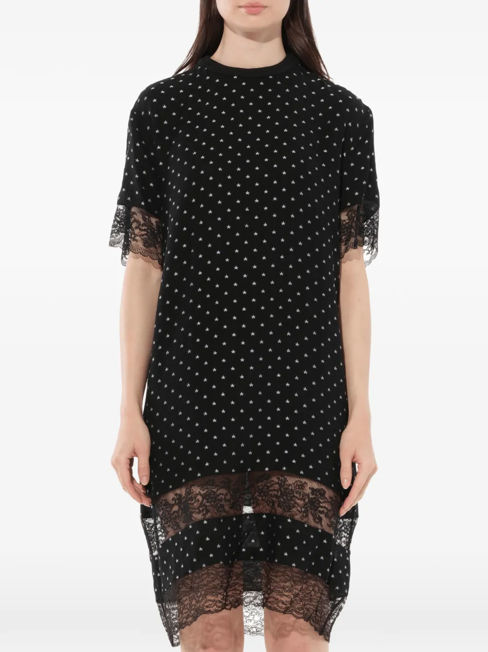 Givenchy lace panel T-shirt dress - Black