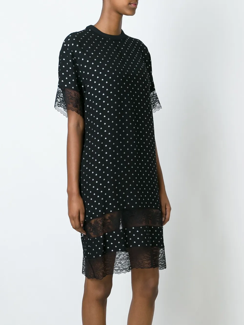 Givenchy lace panel T-shirt dress Zwart