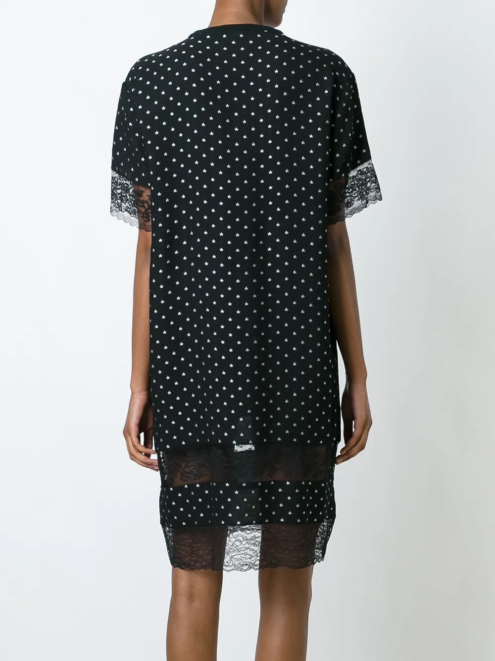 Givenchy lace panel T-shirt dress Zwart
