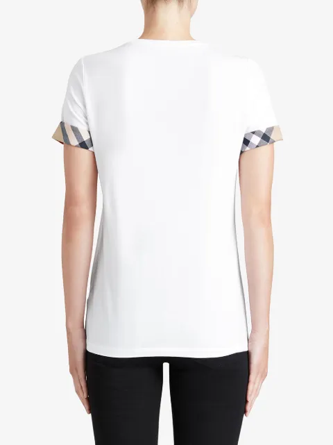 burberry check cuff tee