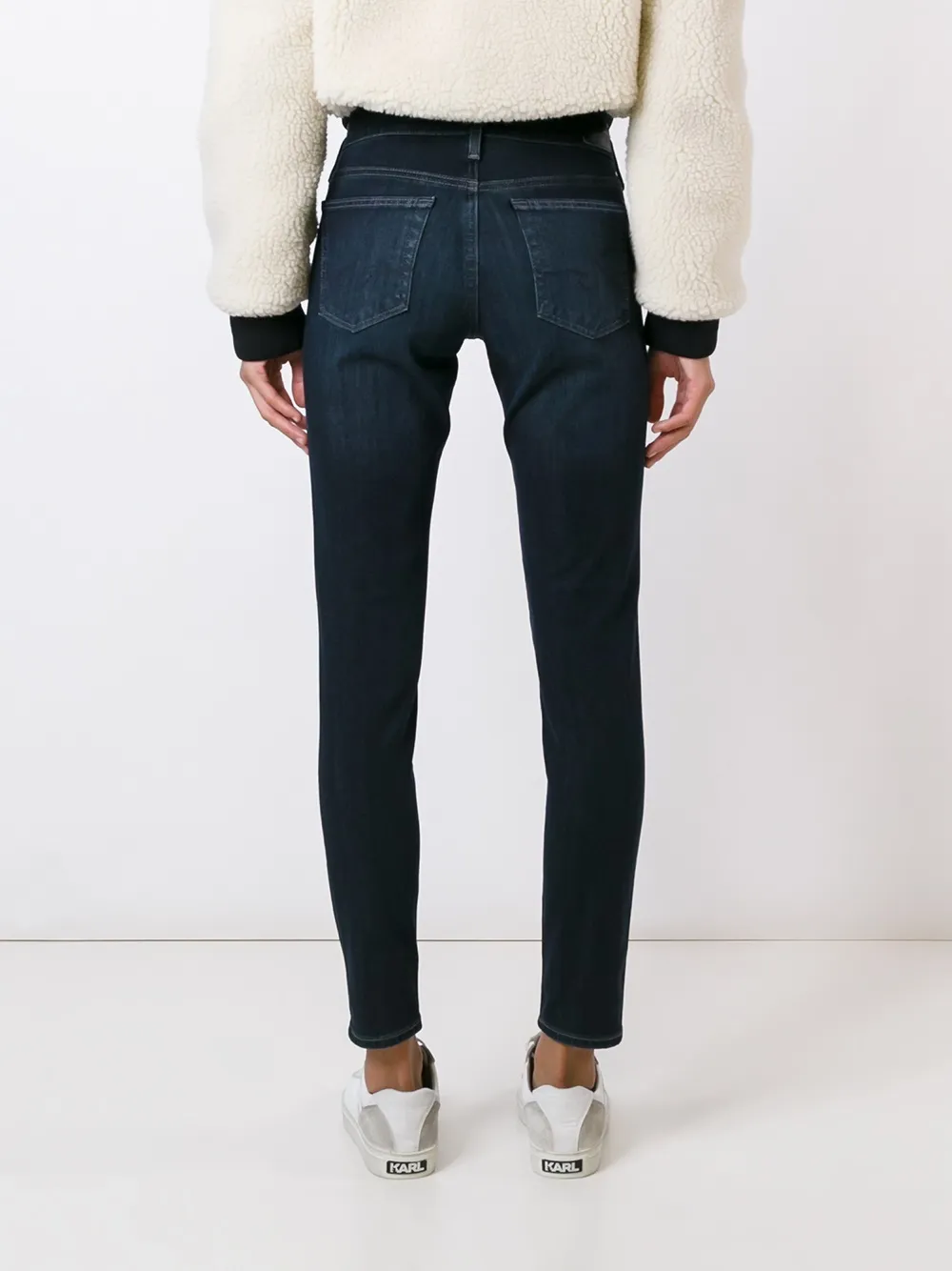 AG Jeans cropped skinny jeans Blauw
