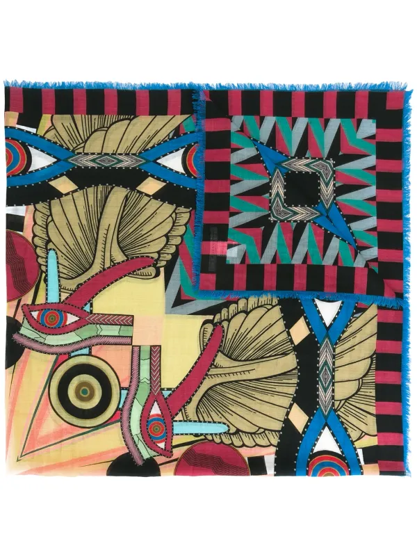 Givenchy Abstract Print Scarf in Multicolour