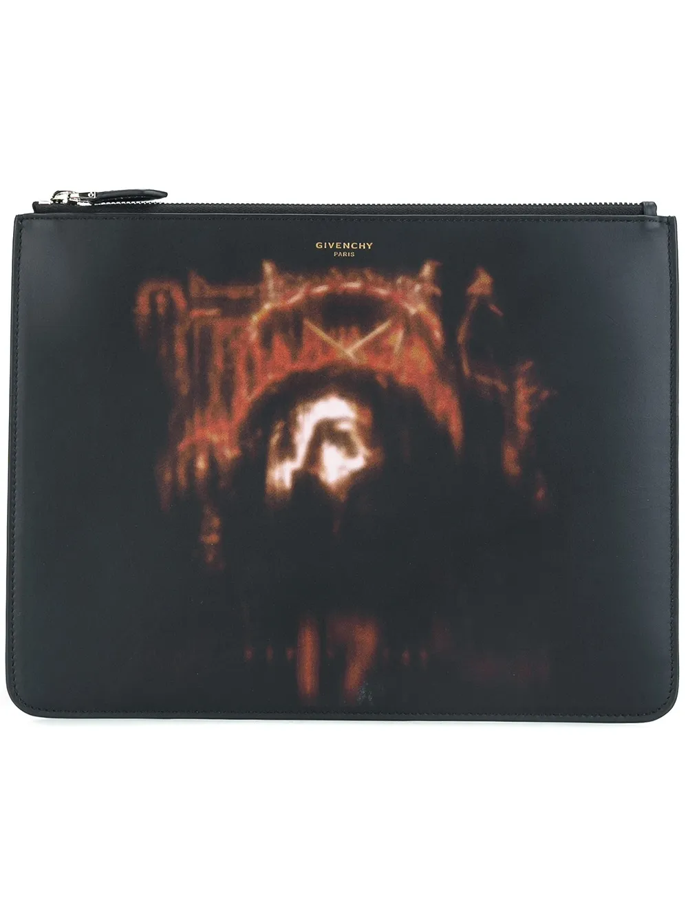 Givenchy Jesus Christ print clutch - Nero