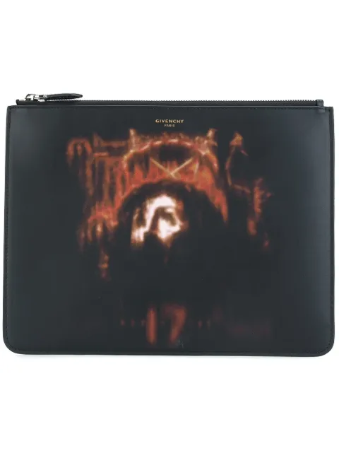Givenchy Jesus Christ print clutch