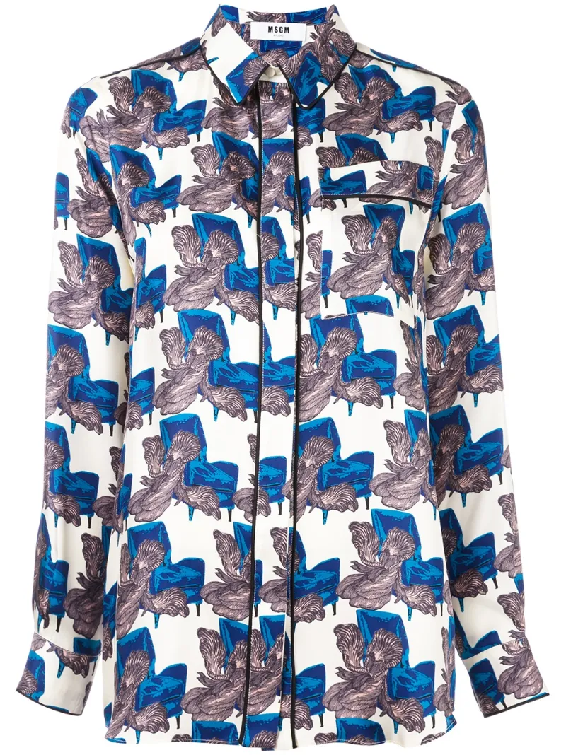 пижамная рубашка с узором MSGM