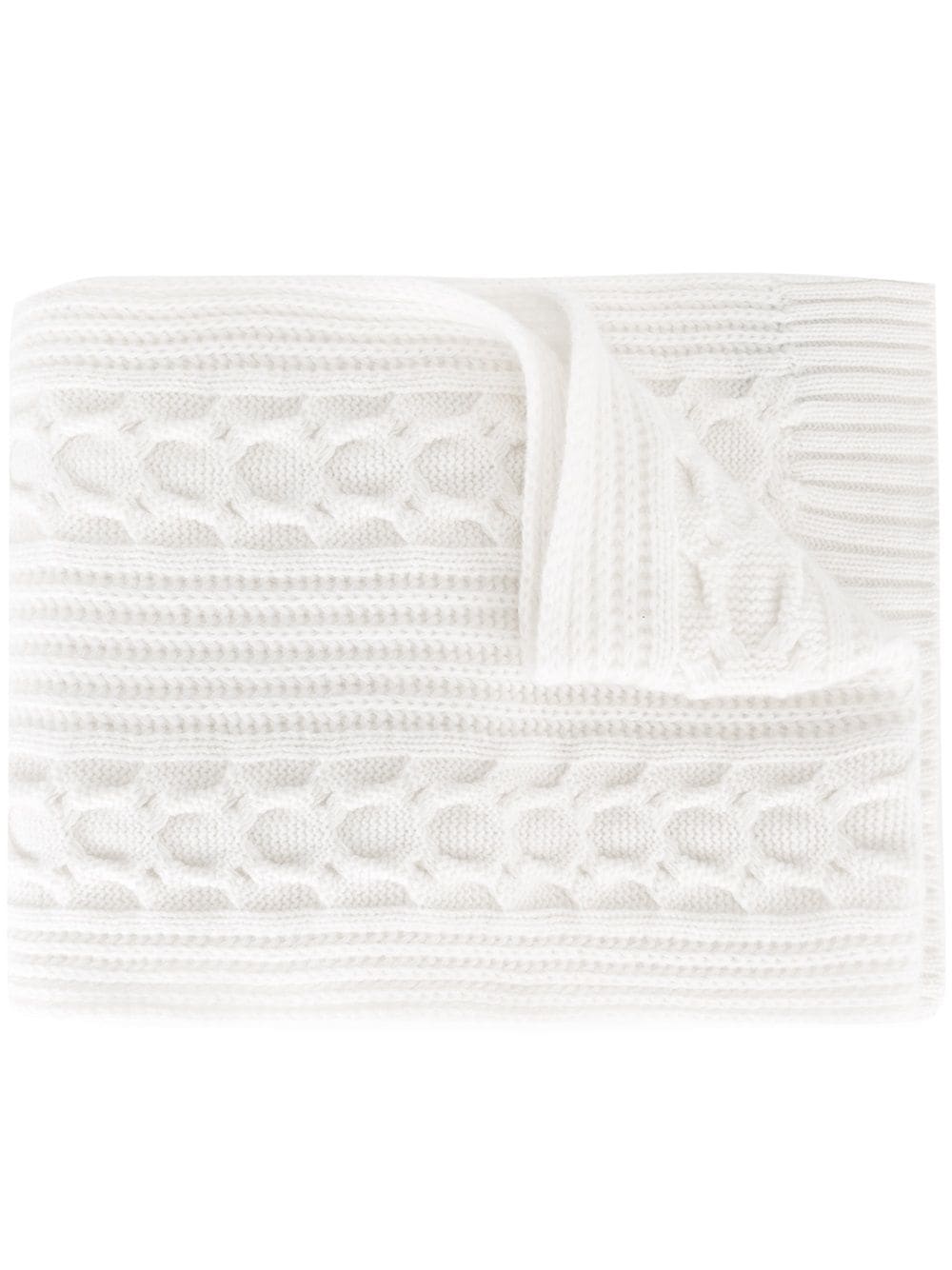 N•peal Cashmere Cable-knit Scarf In Neutrals