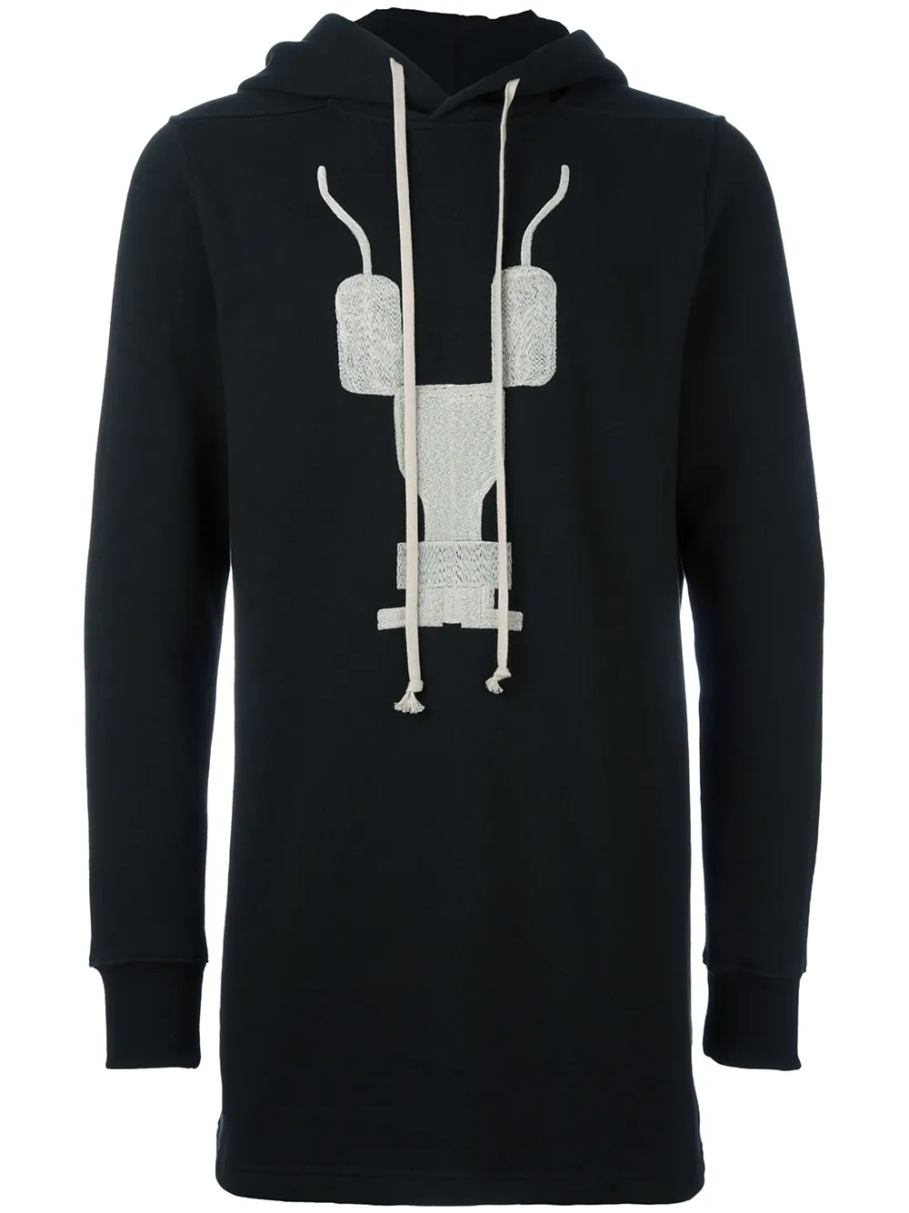 Rick Owens DRKSHDW abstract print hoodie - Black