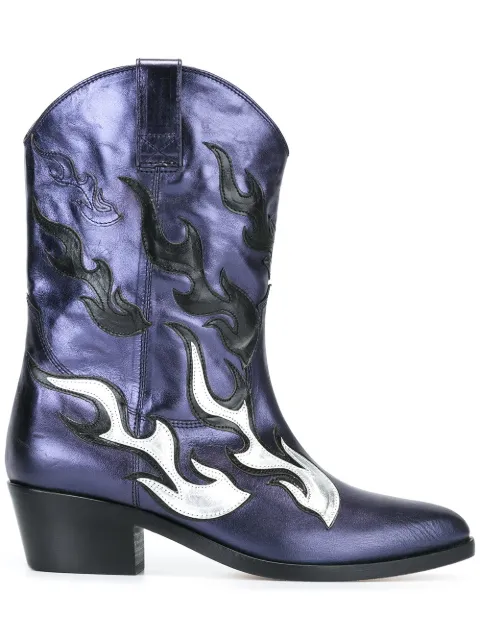 Chiara Ferragni flame Western boots