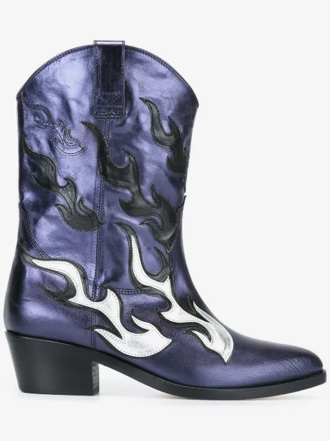Chiara Ferragni flame Western boots