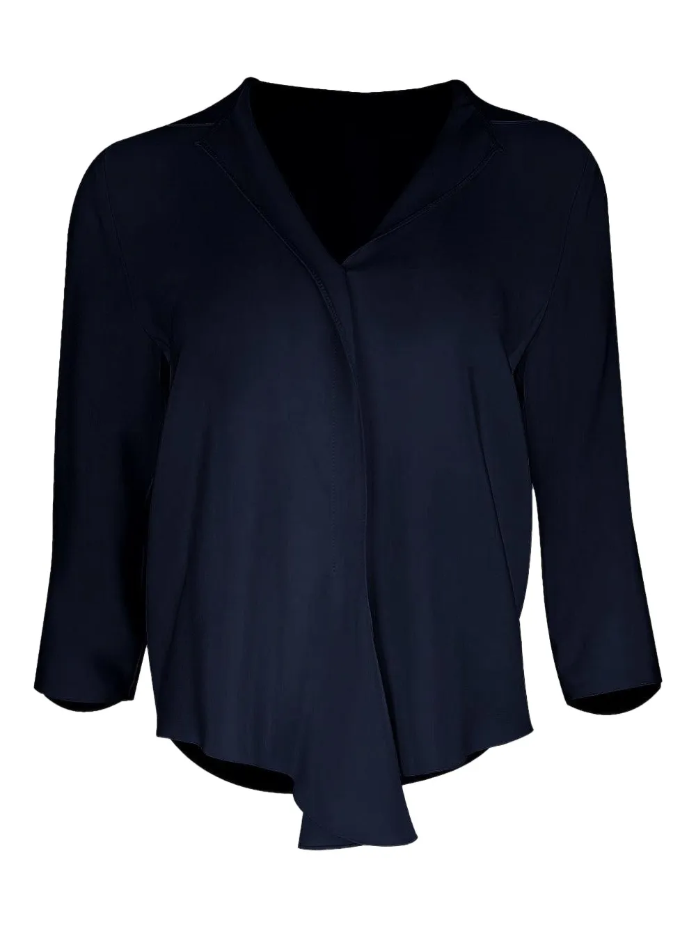 Peter Cohen blouse à col drapé | bleu | Image 1