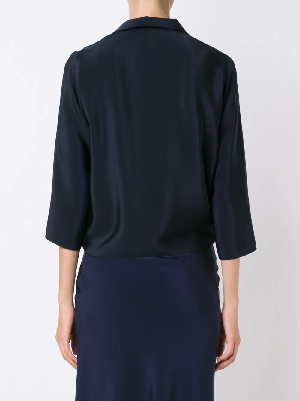 Peter Cohen drape collar blouse Blauw