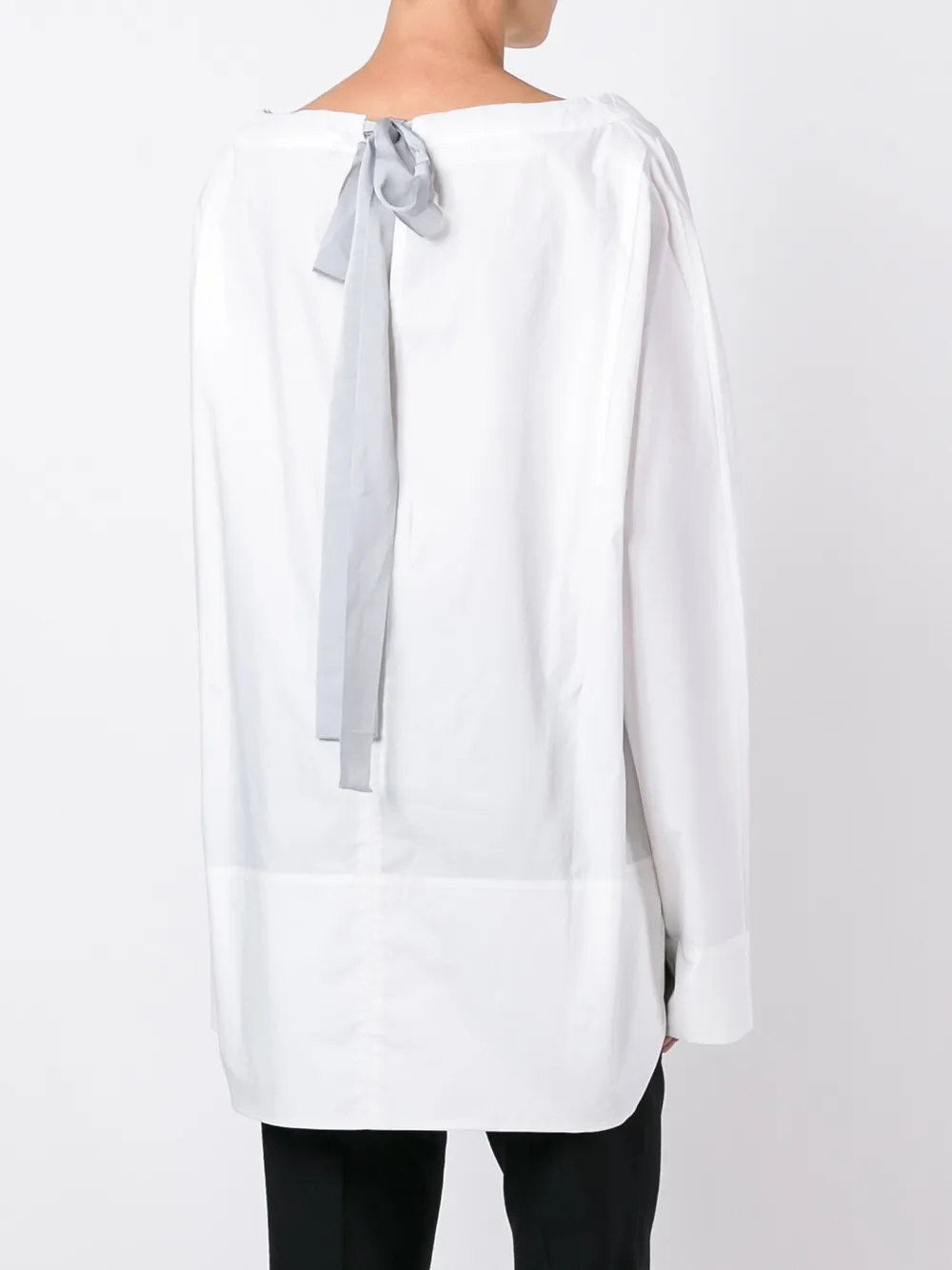 弹性缩褶领罩衫