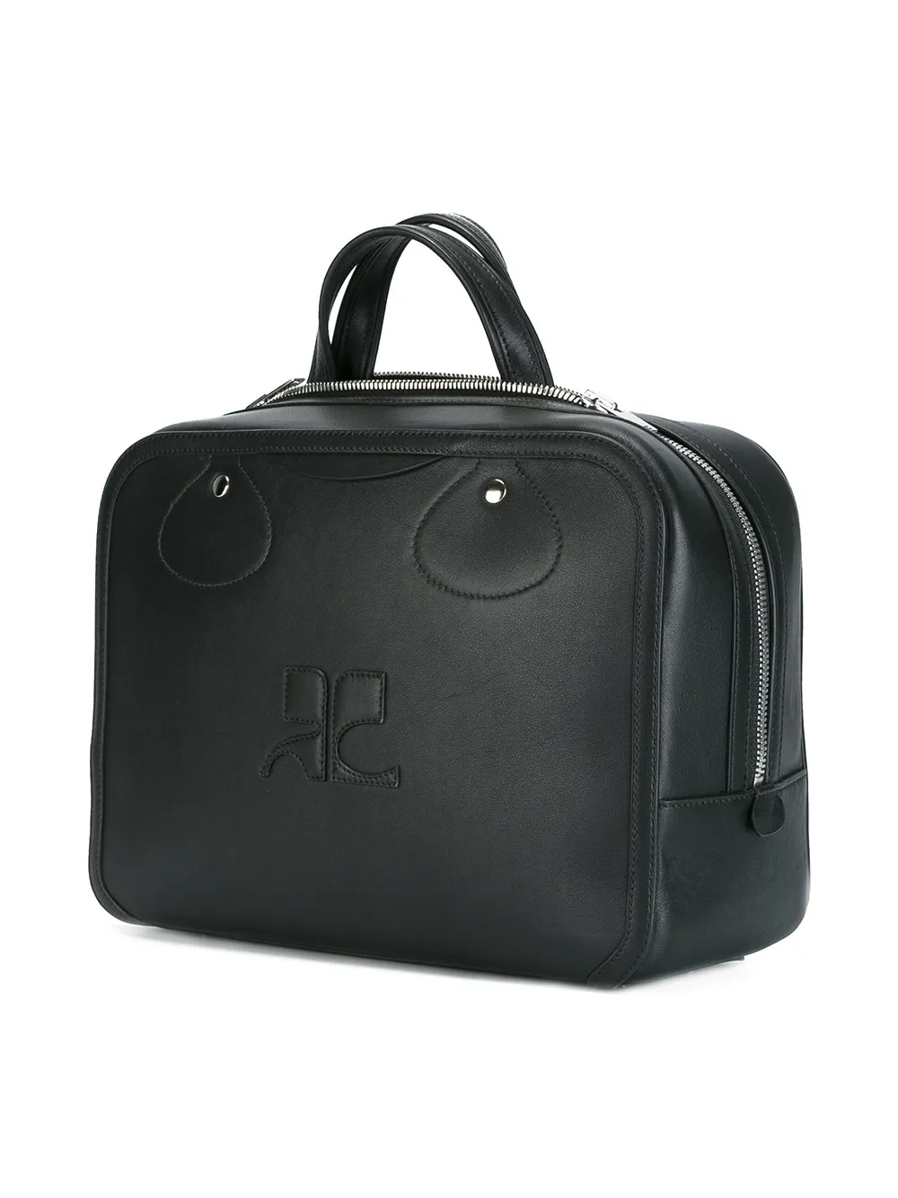 Courrèges double handles medium tote Zwart