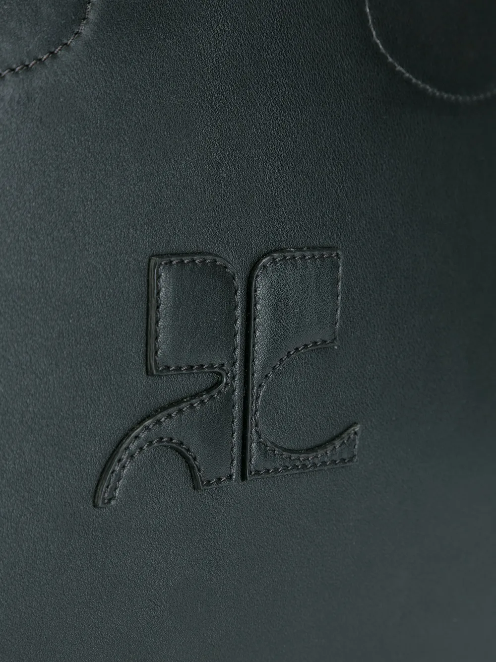 Courrèges double handles medium tote Zwart