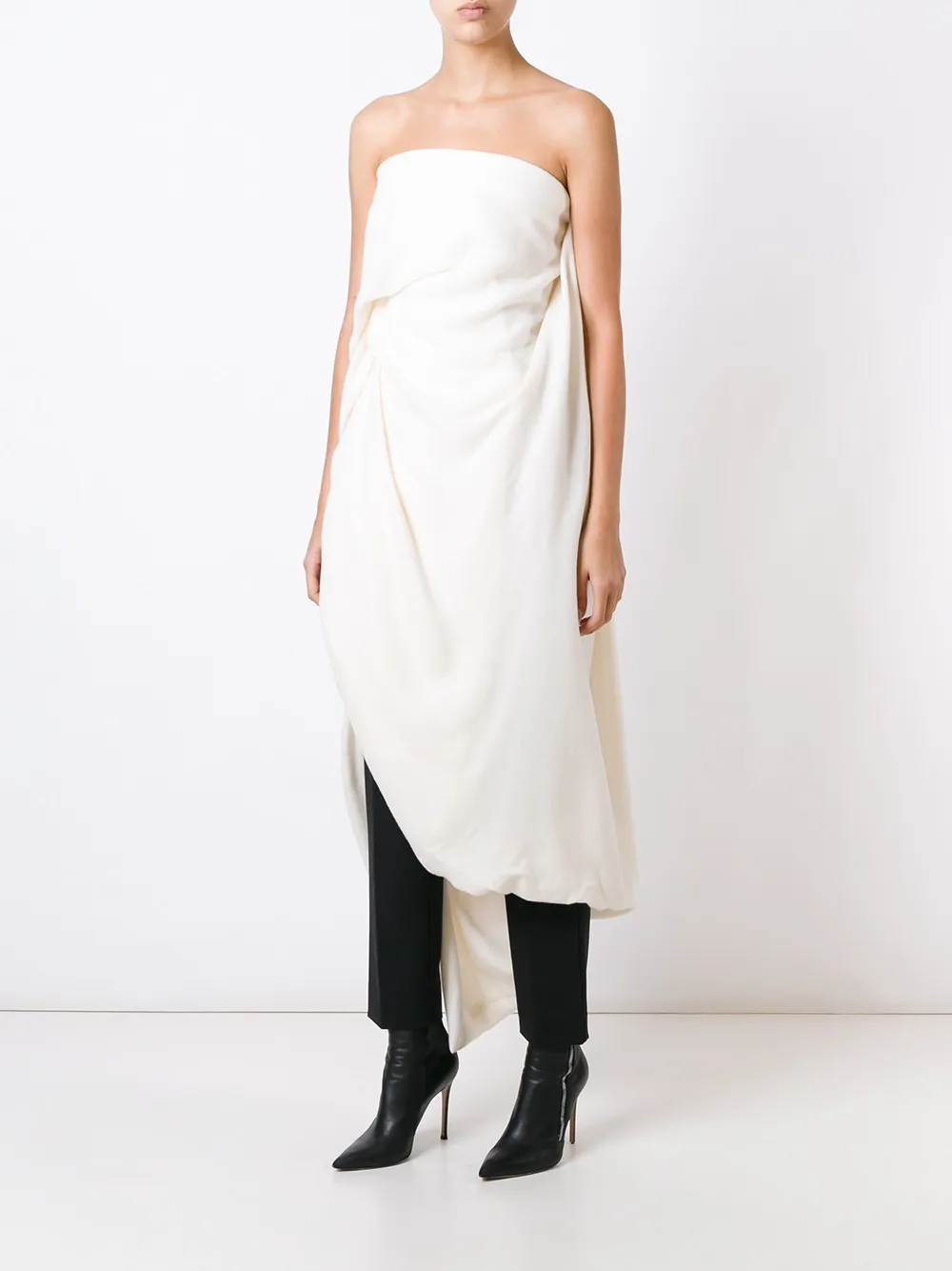 Rick Owens 'Twirl' strapless top - Beige