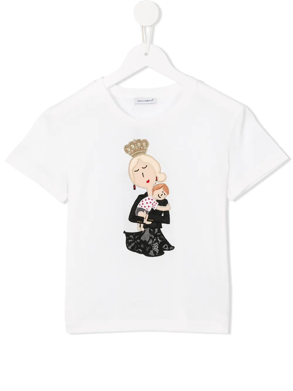 Dolce & Gabbana Kids Family パッチ Tシャツ - ホワイト Dolce & Gabbana Kids Family パッチ Tシャツ - ホワイト