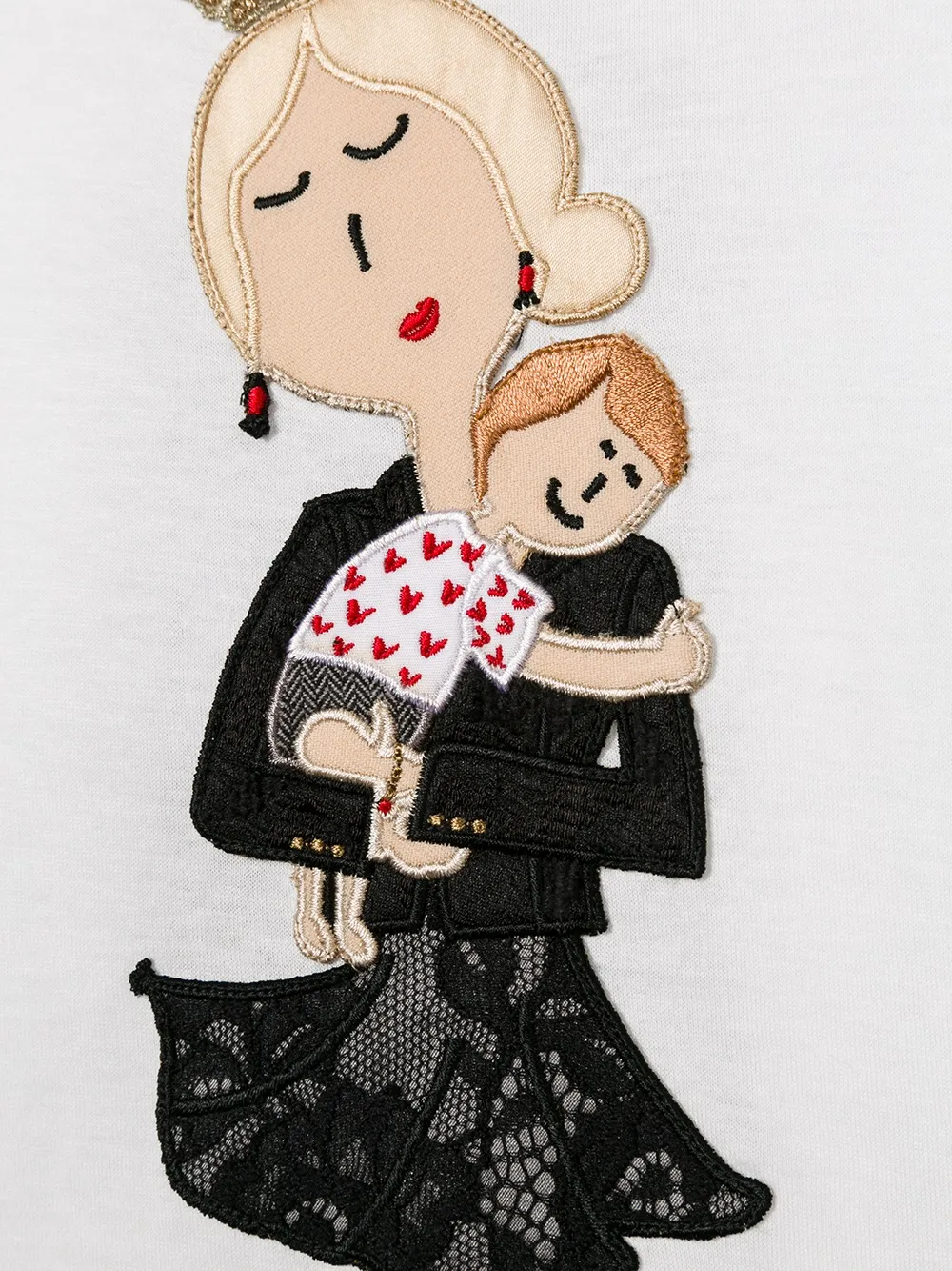 Dolce & Gabbana Kids Family patch T-shirt Wit