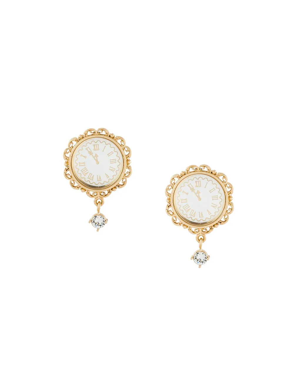 Dolce & Gabbana clock clip-on earrings - Effetto metallizzato
