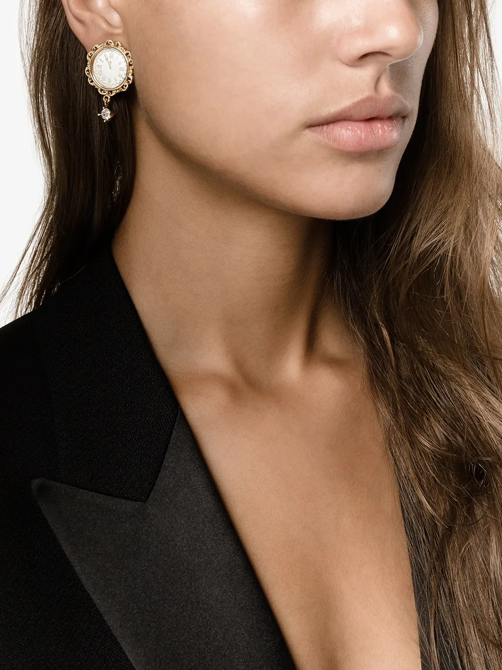 Dolce & Gabbana klok clip-on oorbellen - Metallic